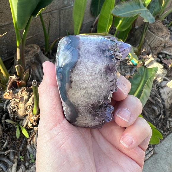 Ametrine Crystal Heart Amethyst Citrine & Black Hematite - Picture 5 of 11